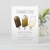 Sommerspass zum Geburtstag Einladung (Stehend Vorderseite)