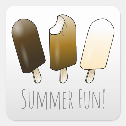 Sommerspass zum Geburtstag Quadratischer Aufkleber (Vorderseite)