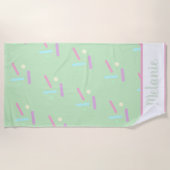 Sommersprinklen Name Strandtuch (Vorderseite)