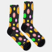 Sommersprobe für Orangenlemon Socken (Rechts)