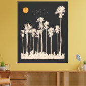 Sommerstadt Vintag Leinwanddruck (Insitu (Wohnzimmer))