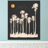 Sommerstadt Vintag Leinwanddruck (Insitu (Holzboden))