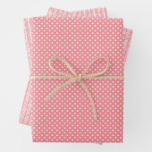 Sommerstaubige Rose Rosa Streifen Geschenkpapier Set (Beispiel)
