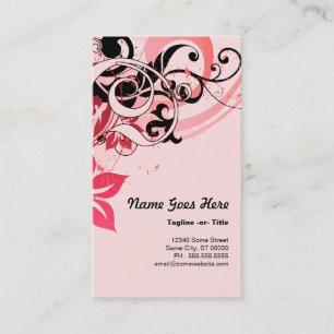 Sommerstereoanlage: weich Rosa Visitenkarte