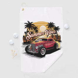 Sommerstimmung Klassiker Auto Golfhandtuch