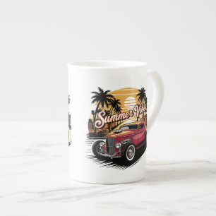 Sommerstimmung Klassiker Auto Porzellantasse