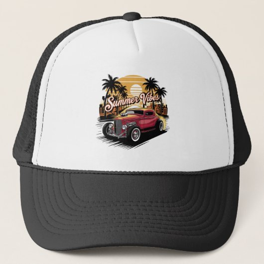 Sommerstimmung Klassiker Auto Truckerkappe (Vorderseite)