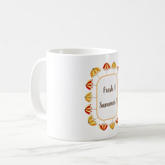 Sommerstimmung mit Sommerschirmen Kaffeetasse (Vorderseite Links)