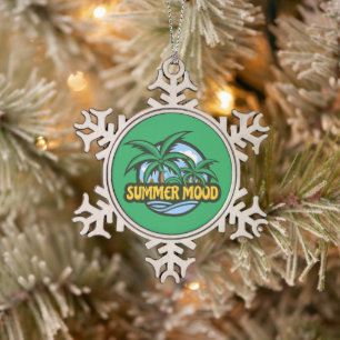 Sommerstimmung Schneeflocken Zinn-Ornament