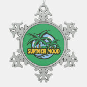 Sommerstimmung Schneeflocken Zinn-Ornament (Vorderseite)