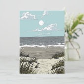 Sommerstrand Einladung (Stehend Vorderseite)