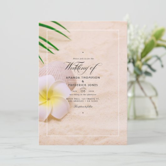 Sommerstrand Einladung (Stehend Vorderseite)