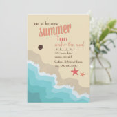 Sommerstrand Einladung (Stehend Vorderseite)
