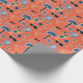 Sommerstrand: Entspannung im nahtlosen Muster. Geschenkpapier (Ecke)