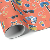 Sommerstrand: Entspannung im nahtlosen Muster. Geschenkpapier (Rolleneckpunkt)