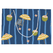 Sommerstrand Essentials Muster (2) Große Geschenktüte (Rückseite)