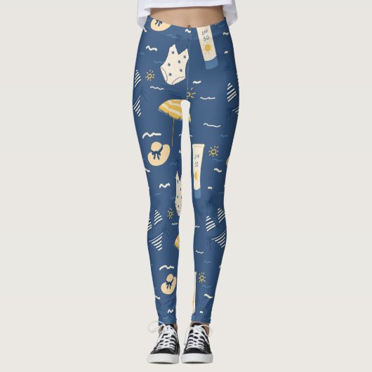 Sommerstrand Essentials Muster (4) Leggings (Vorderseite)