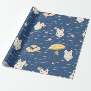 Sommerstrand Essentials Muster (5) Geschenkpapier