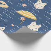 Sommerstrand Essentials Muster (5) Geschenkpapier (Ecke)