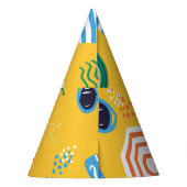 Sommerstrand: farbenfrohe, nahtlose Muster Partyhütchen (Rückseite)