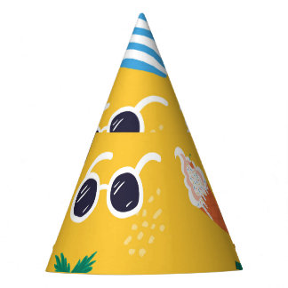 Sommerstrand: farbenfrohe, nahtlose Muster Partyhütchen