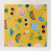 Sommerstrand: farbenfrohe, nahtlose Muster Puzzle (Horizontal)