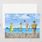Sommerstrand Feiertagskarte (Vorne/Hinten)
