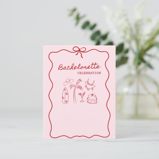 Sommerstrand Junggeselinnen-Abschied Feiertagskarte (Stehend Vorderseite)