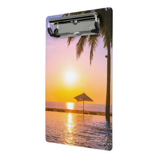 Sommerstrand mit Meer Mini Klemmbrett (Gewinkelt2)