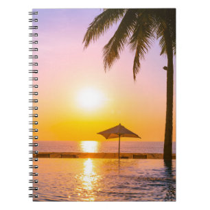 Sommerstrand mit Meer Notizblock