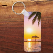 Sommerstrand mit Meer Schlüsselanhänger (Vorderseite)
