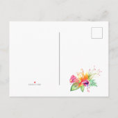 Sommerstrand mit tropischer Vegetation Save the Da Ankündigungspostkarte (Rückseite)