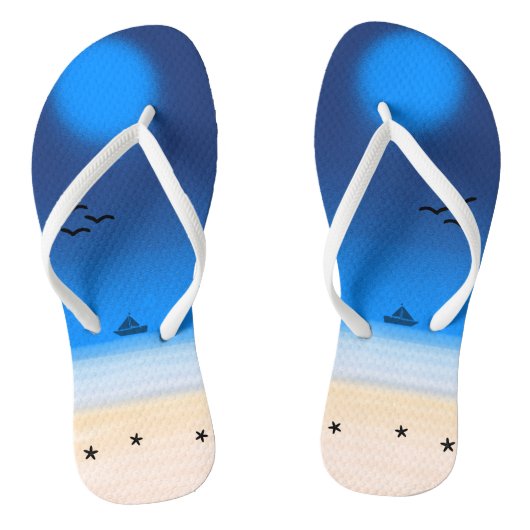 Sommerstrand Mitternachtsblau Badesandalen (Fußbett)