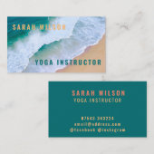 Sommerstrand Ozean einfache, benutzerdefinierte Vi Visitenkarte (Vorne/Hinten)