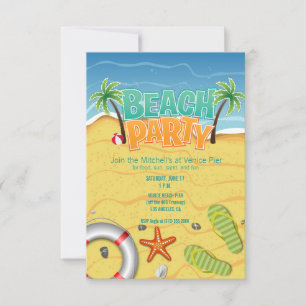 Sommerstrand-Party Einladung