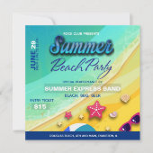Sommerstrand Party Flyer Einladung (Vorderseite)