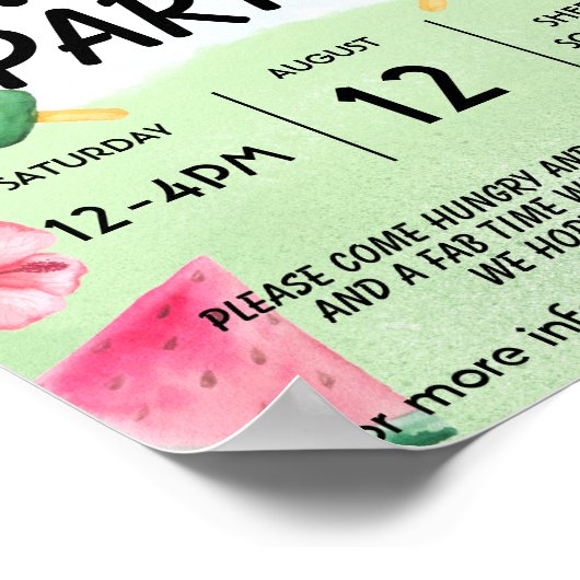 Sommerstrand Party Poster (Ecke)