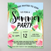 Sommerstrand Party Poster (Vorne)