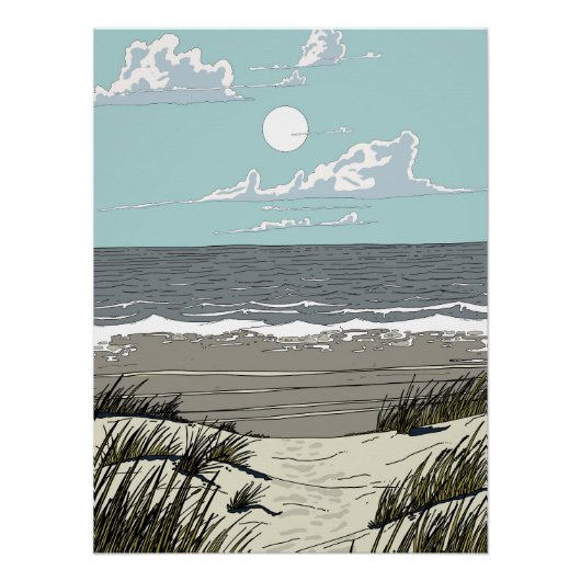 Sommerstrand Poster (Vorderseite)