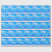 Sommerstrand-Ruhestandsfeier Geschenkpapier (Flach)