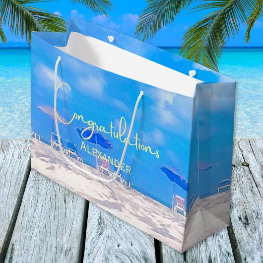 Sommerstrand-Ruhestandsfeier Große Geschenktüte