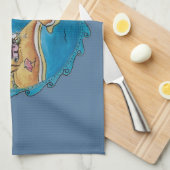 Sommerstrand Spaß an der sonnigen Küste Geschirrtuch (Viertel Falte)