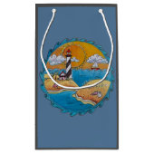 Sommerstrand Spaß an der sonnigen Küste Kleine Geschenktüte (Rückseite)