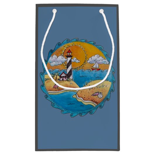 Sommerstrand Spaß an der sonnigen Küste Kleine Geschenktüte (Rückseite)