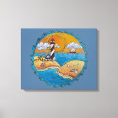 Sommerstrand Spaß an der sonnigen Küste Leinwanddruck (Vorderseite)