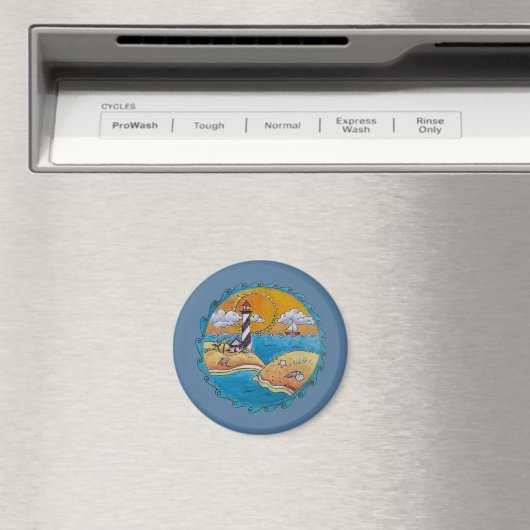 Sommerstrand Spaß an der sonnigen Küste Magnet (In Situ (Geschirrspüler))