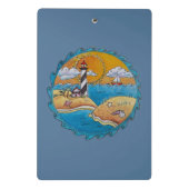 Sommerstrand Spaß an der sonnigen Küste Mini Klemmbrett (Rückseite)
