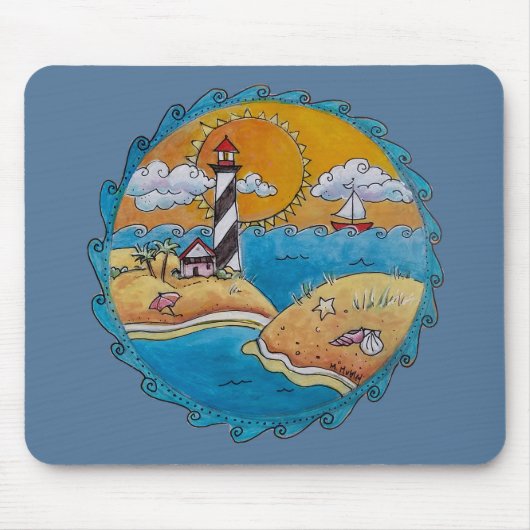 Sommerstrand Spaß an der sonnigen Küste Mousepad (Vorne)