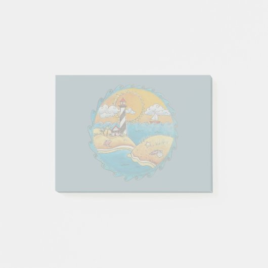 Sommerstrand Spaß an der sonnigen Küste Post-it Klebezettel (Vorderseite)