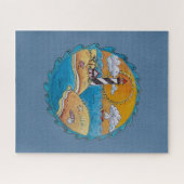 Sommerstrand Spaß an der sonnigen Küste Puzzle (Horizontal)